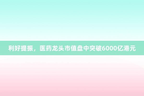 利好提振，医药龙头市值盘中突破6000亿港元