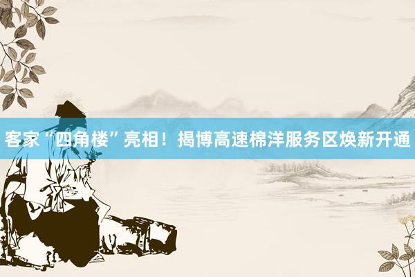 客家“四角楼”亮相！揭博高速棉洋服务区焕新开通