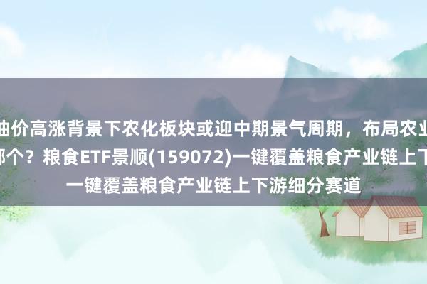 油价高涨背景下农化板块或迎中期景气周期，布局农业板块ETF选哪个？粮食ETF景顺(159072)一键覆盖粮食产业链上下游细分赛道