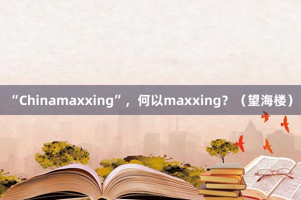 “Chinamaxxing”，何以maxxing？（望海楼）