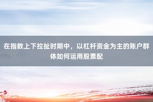 在指数上下拉扯时期中，以杠杆资金为主的账户群体如何运用股票配