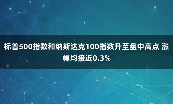 标普500指数和纳斯达克100指数升至盘中高点 涨幅均接近0.3%