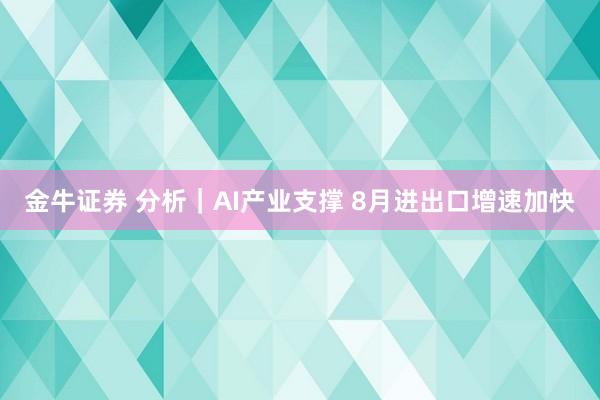 金牛证券 分析｜AI产业支撑 8月进出口增速加快