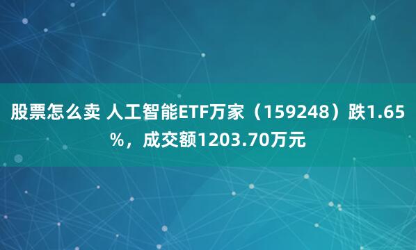 股票怎么卖 人工智能ETF万家（159248）跌1.65%，成交额1203.70万元